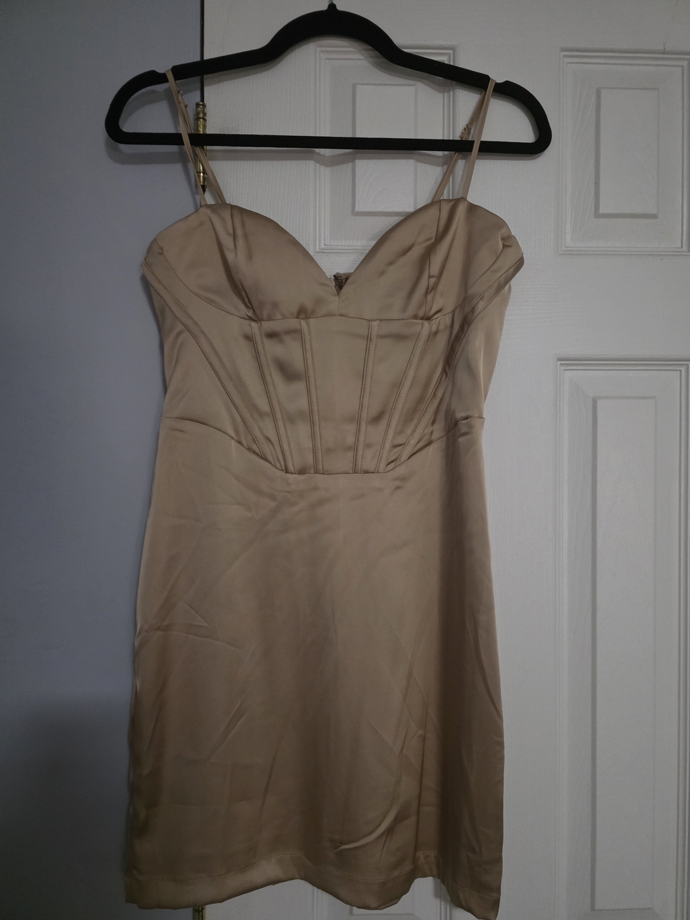 Scarlett Champagne Slip Mini Dress